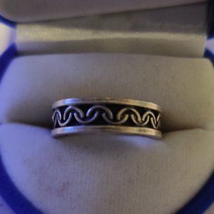 Silver band with simple design